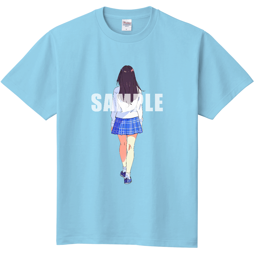 後ろ向きの女性のＴシャツ
