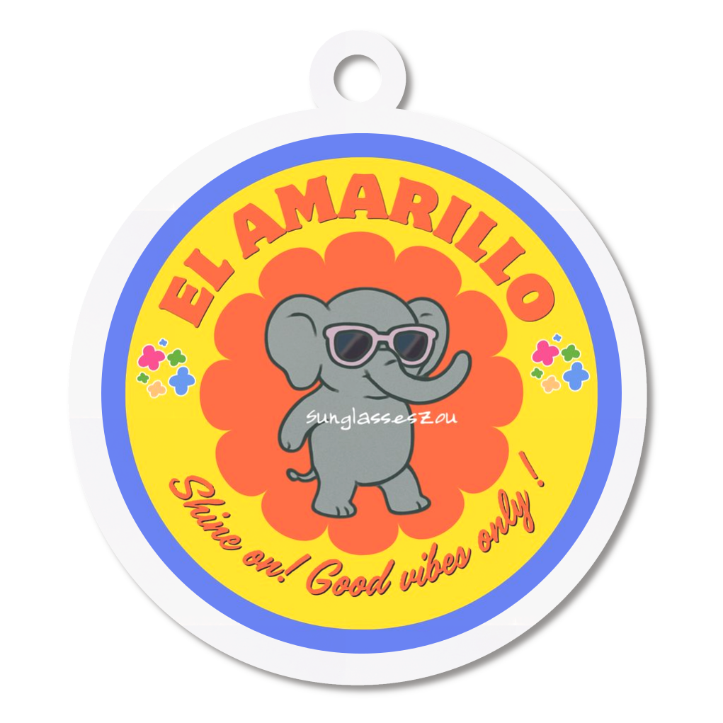 レトロサングラスゾウ/キーホルダー