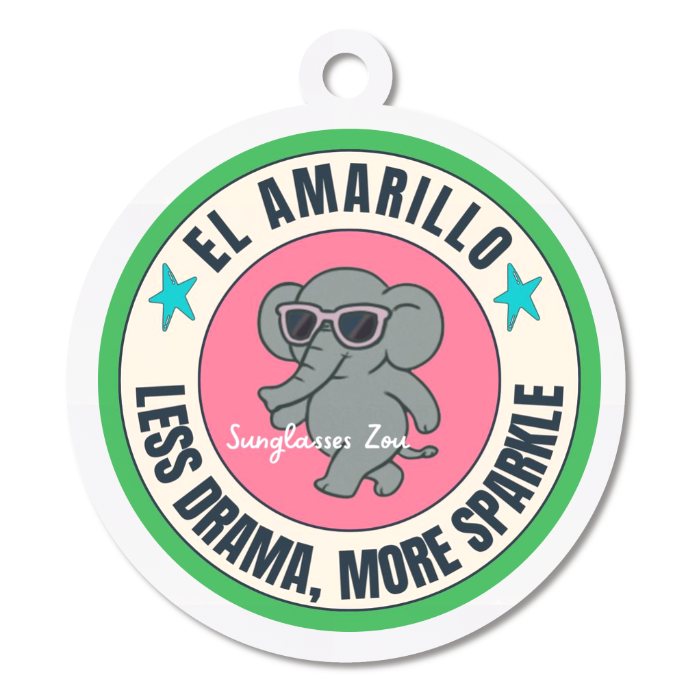 レトロサングラスゾウ/キーホルダー