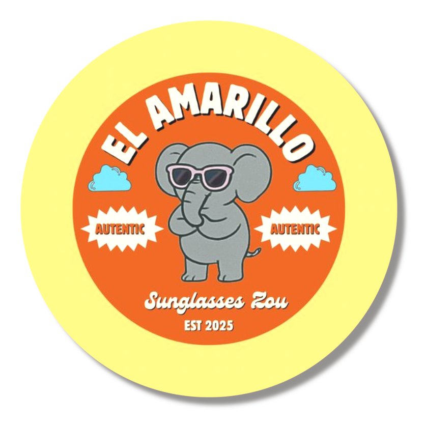 レトロサングラスゾウ/缶バッジ