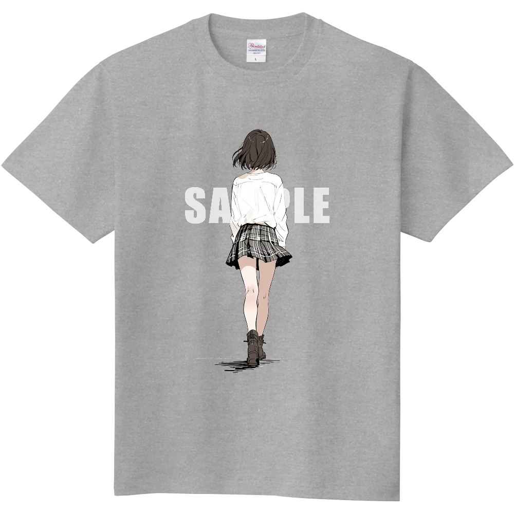 後ろ向きの女性のＴシャツ