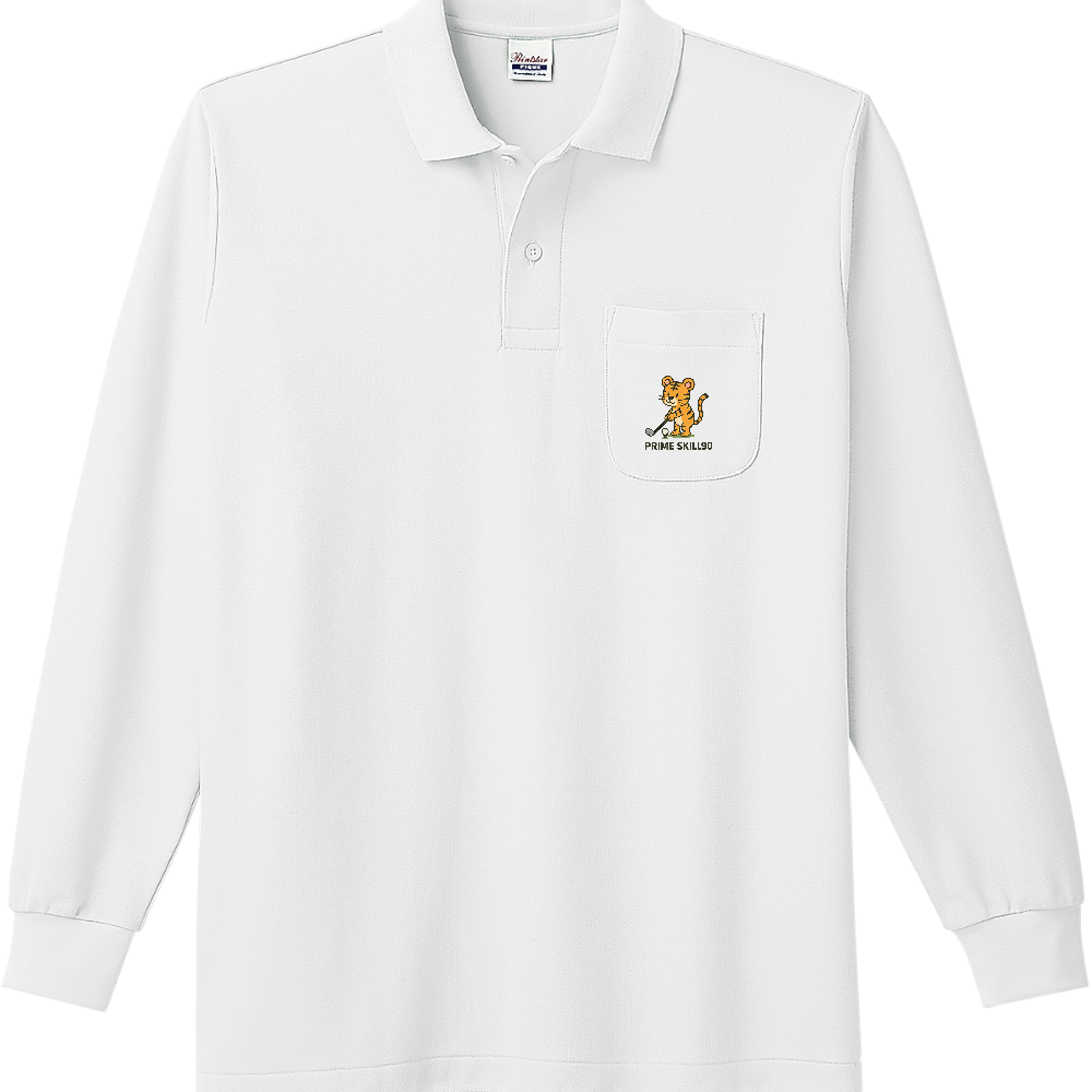 干支デザイン長袖ポロシャツとら