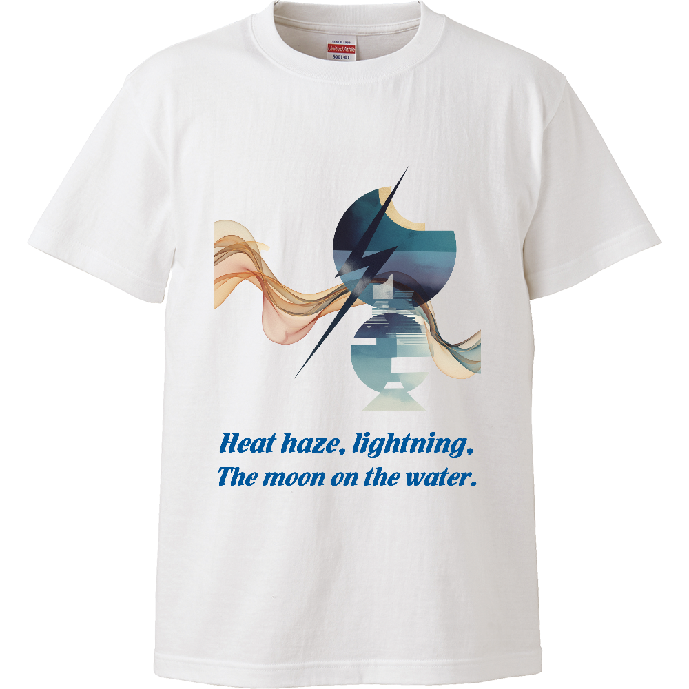 [Tシャツ] Heat haze, lightning, and the moon on the water.