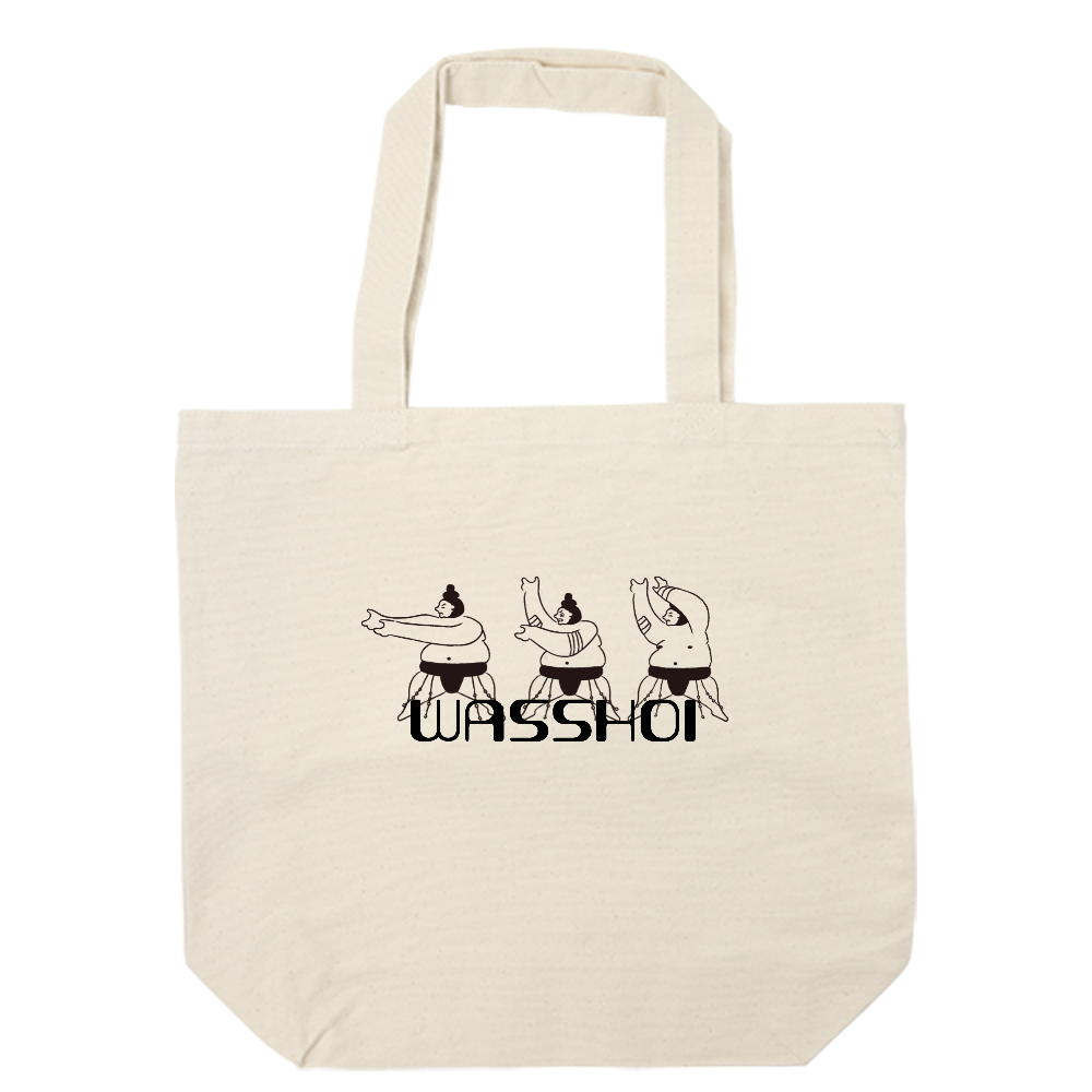 WASSHOIシュールロゴトートバッグ