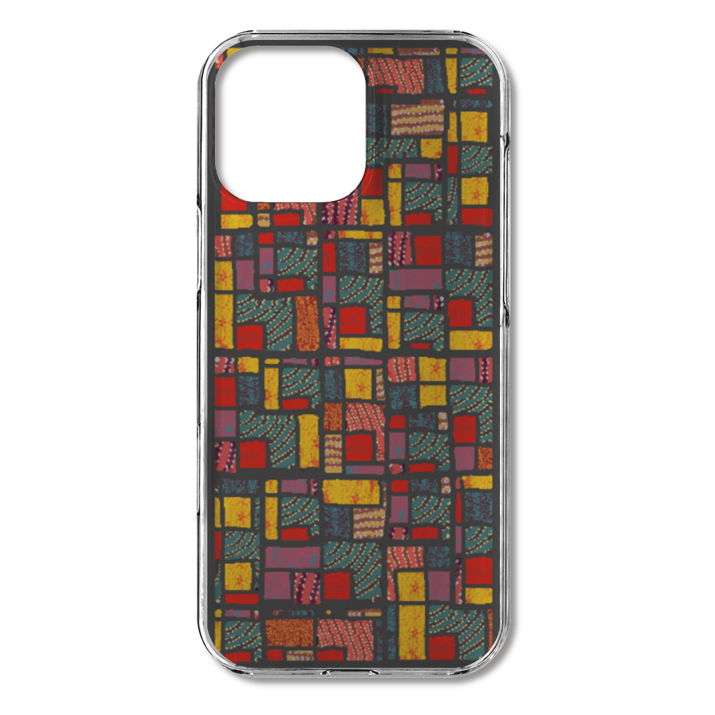 カラフルなパッチワーク模様のiPhoneケース(iPhone 16 Pro Max)