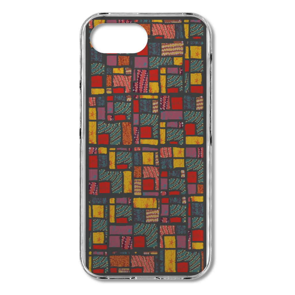 カラフルなパッチワーク模様のiPhoneケース(iPhone 16e)