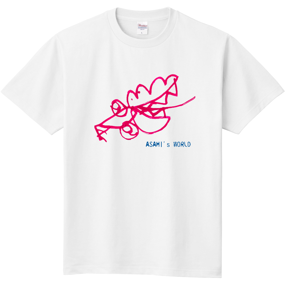 ASAHI's WORLD Tシャツ　クロコダイル　シンプルRED