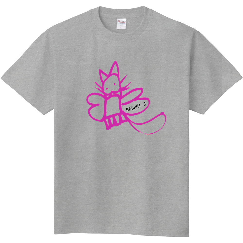 ASAHI's WORLD Tシャツ　ネコフライ