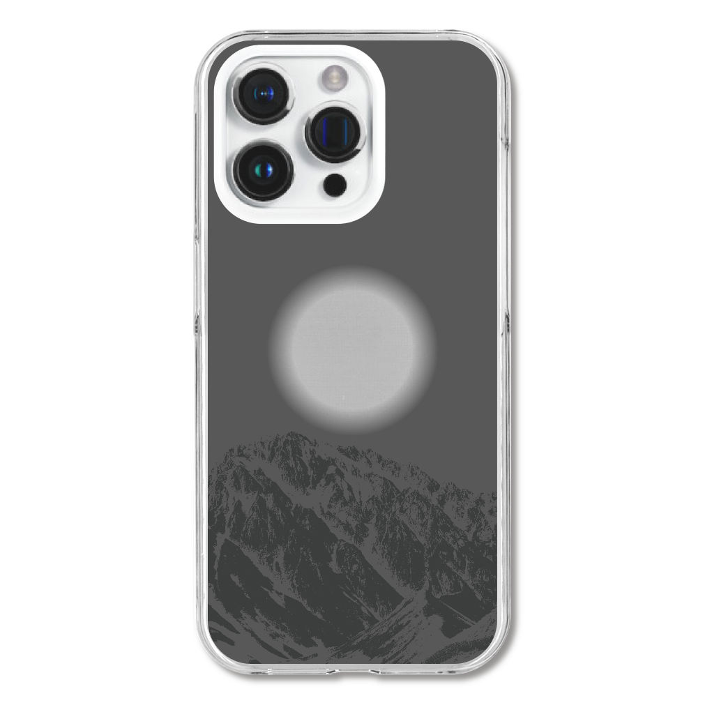 劔岳 ブラック sq-ip-emd-2046 iPhone15 Pro (透明) (ハードケース)