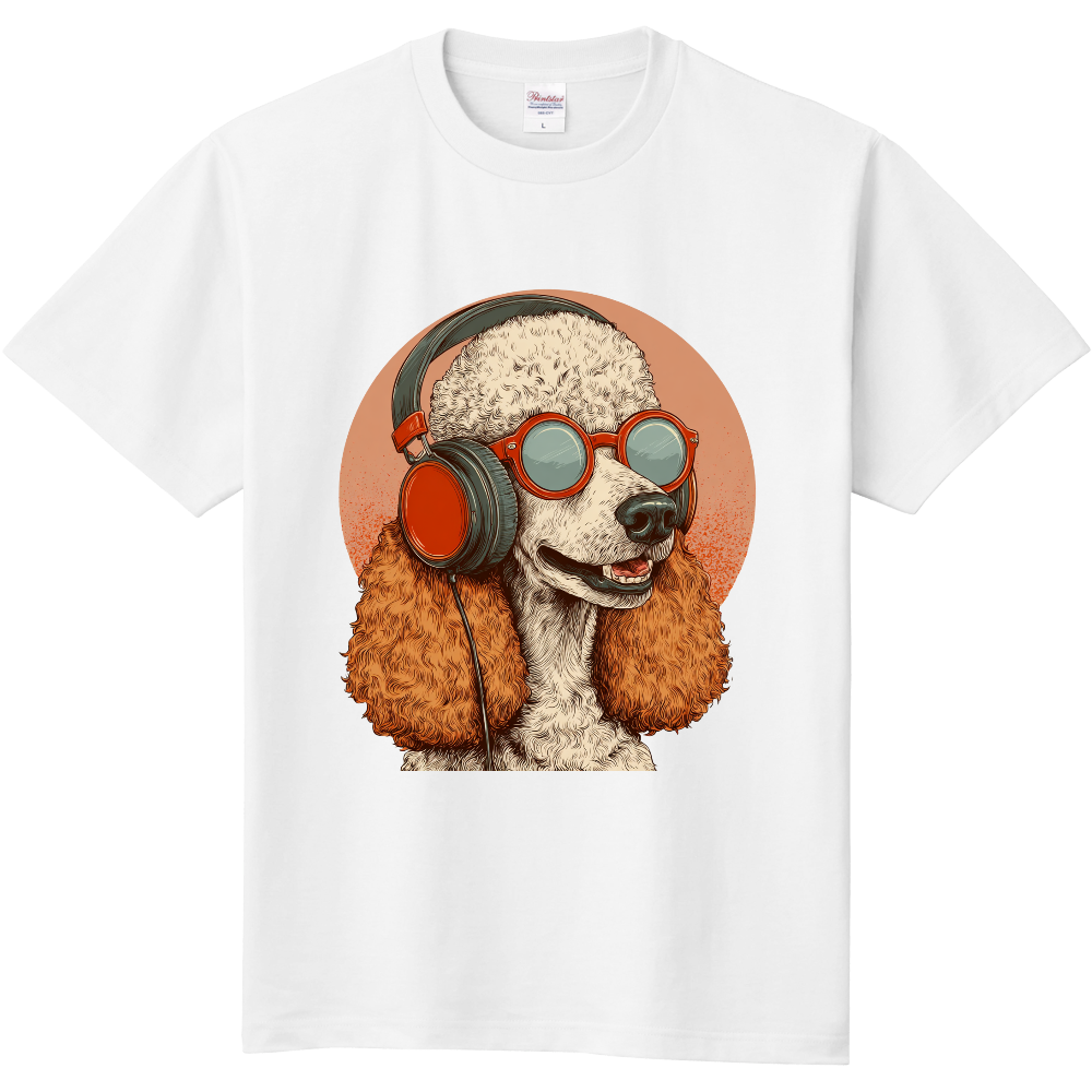 プードルのヘッドフォンアート