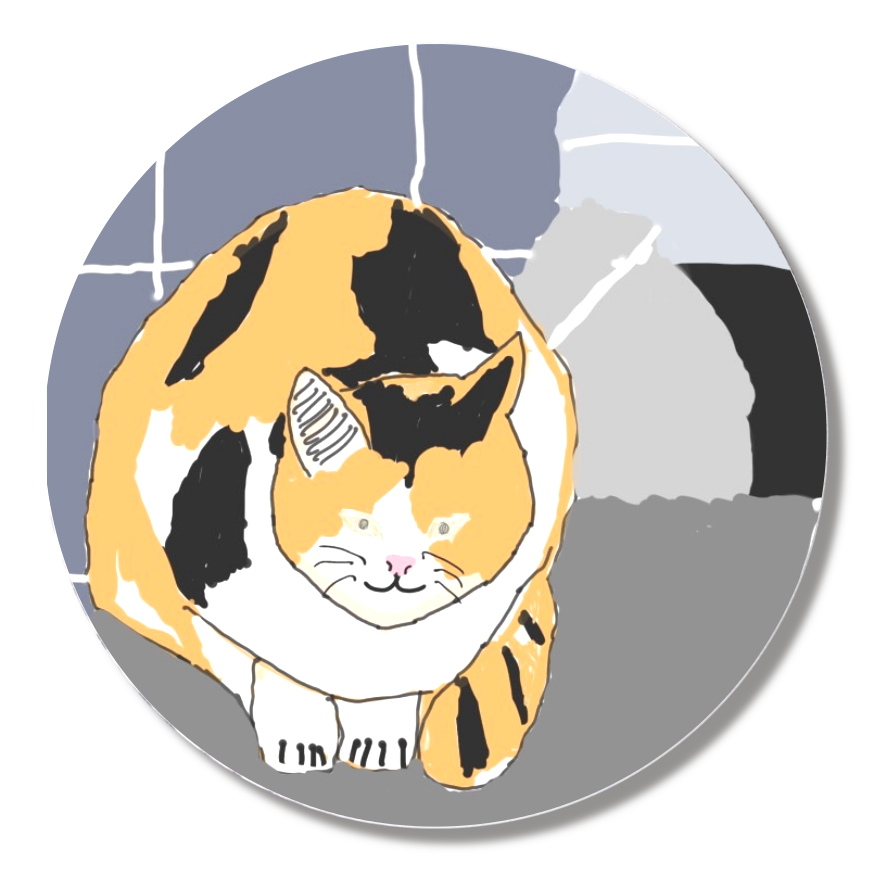 135円寄付:保護猫救出大作戦缶バッチ（イラスト）