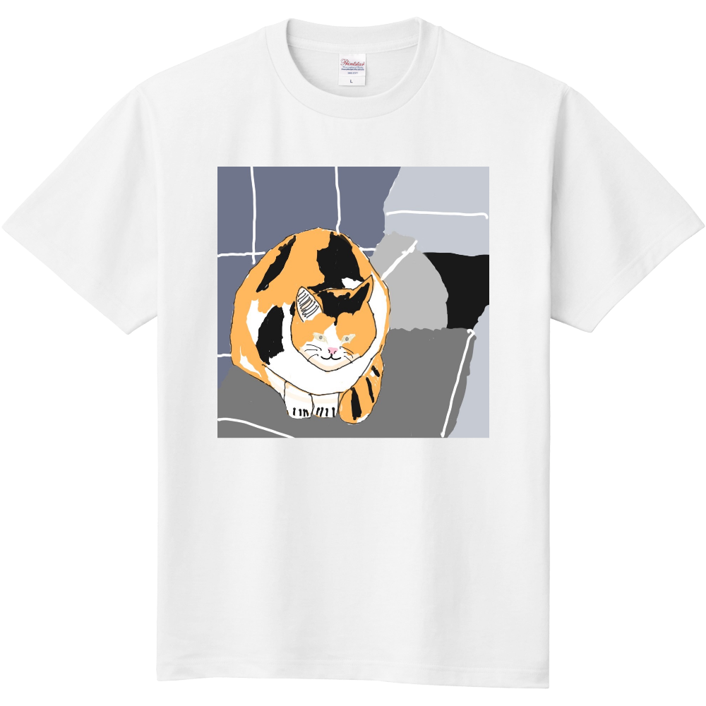450円寄付:保護猫救出大作戦Tシャツ（表イラスト）