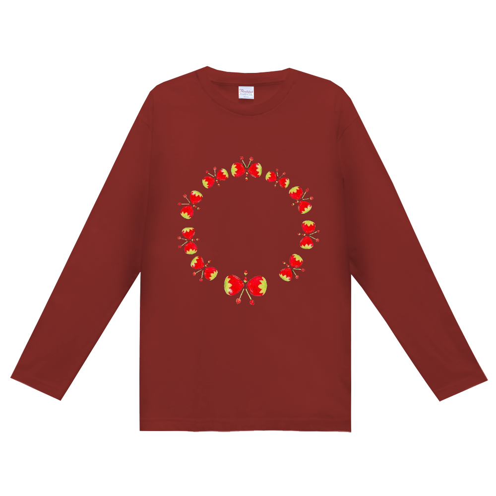 いちご蝶々のリース　定番長袖