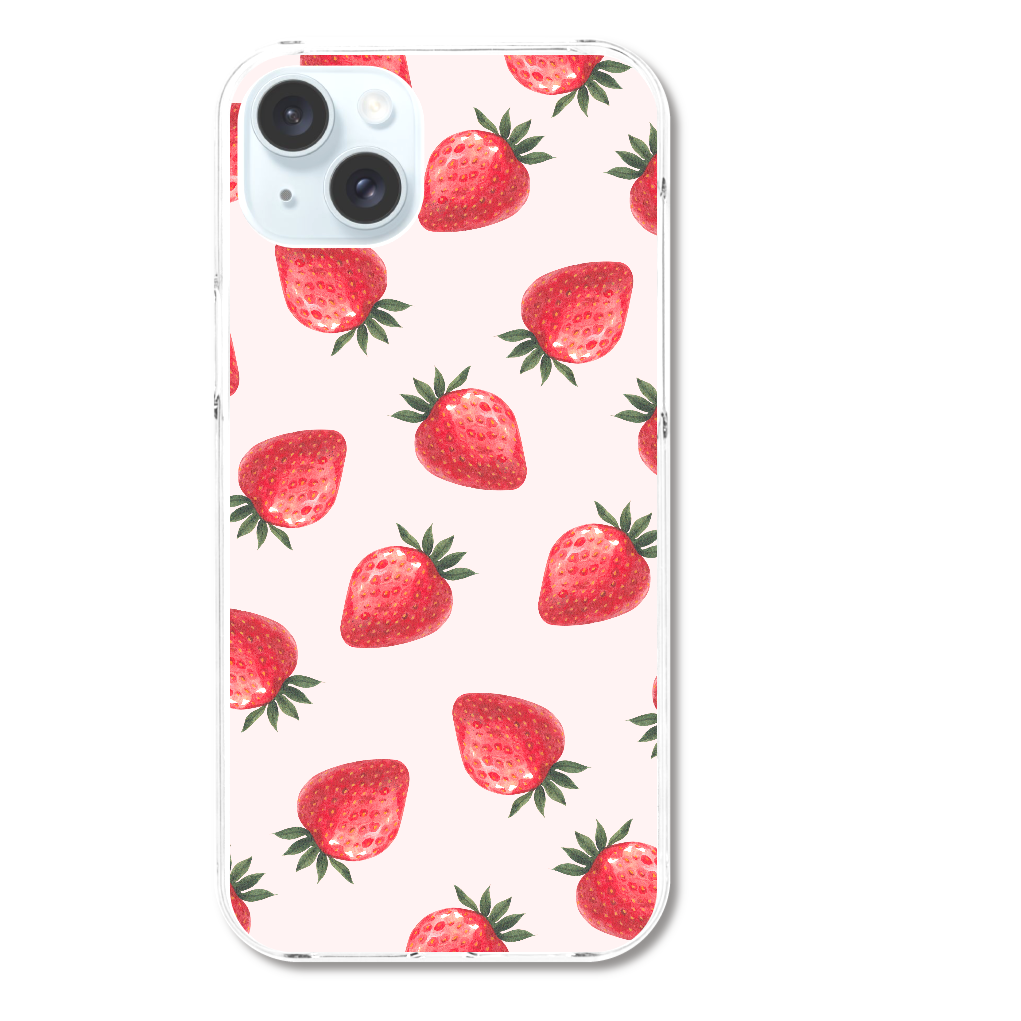 iPhone15 plus いちご　スマホケース