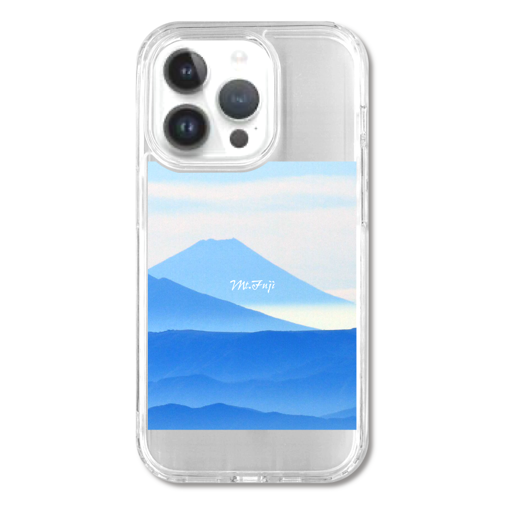 Mt.Fuji 青富士1 iPhone14Pro MagSafe対応 耐衝撃クリアケース