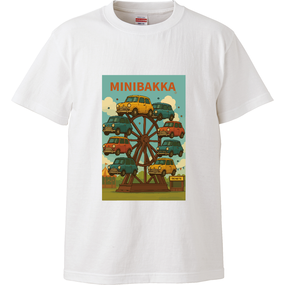MINIBAKKAオリジナルTシャツ(観覧車/クラシック)