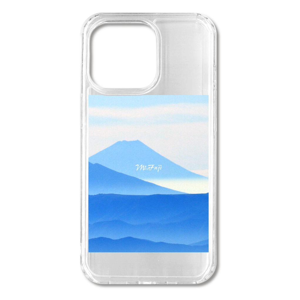 Mt.Fuji 青富士1　iPhone13Pro MagSafe対応 耐衝撃クリアケース