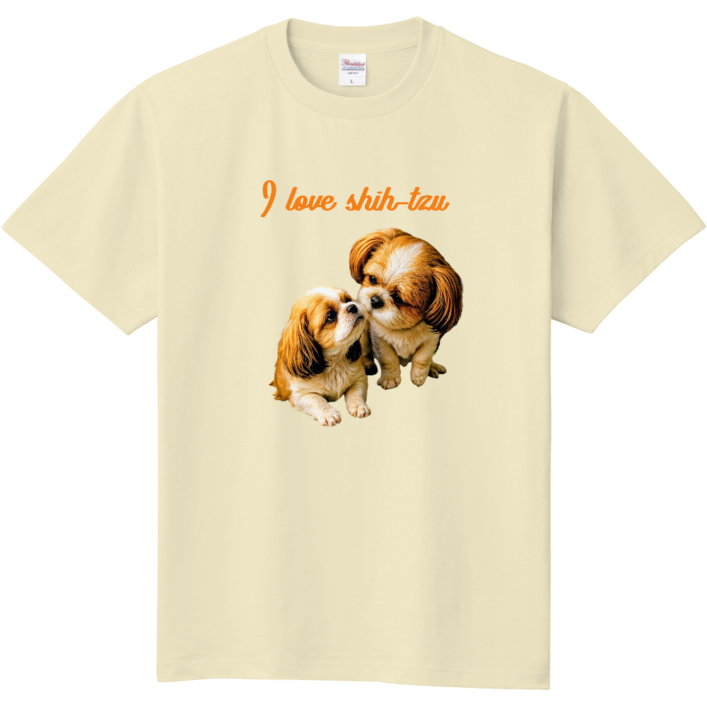 半袖Tシャツ(I love shihtzu淡色)