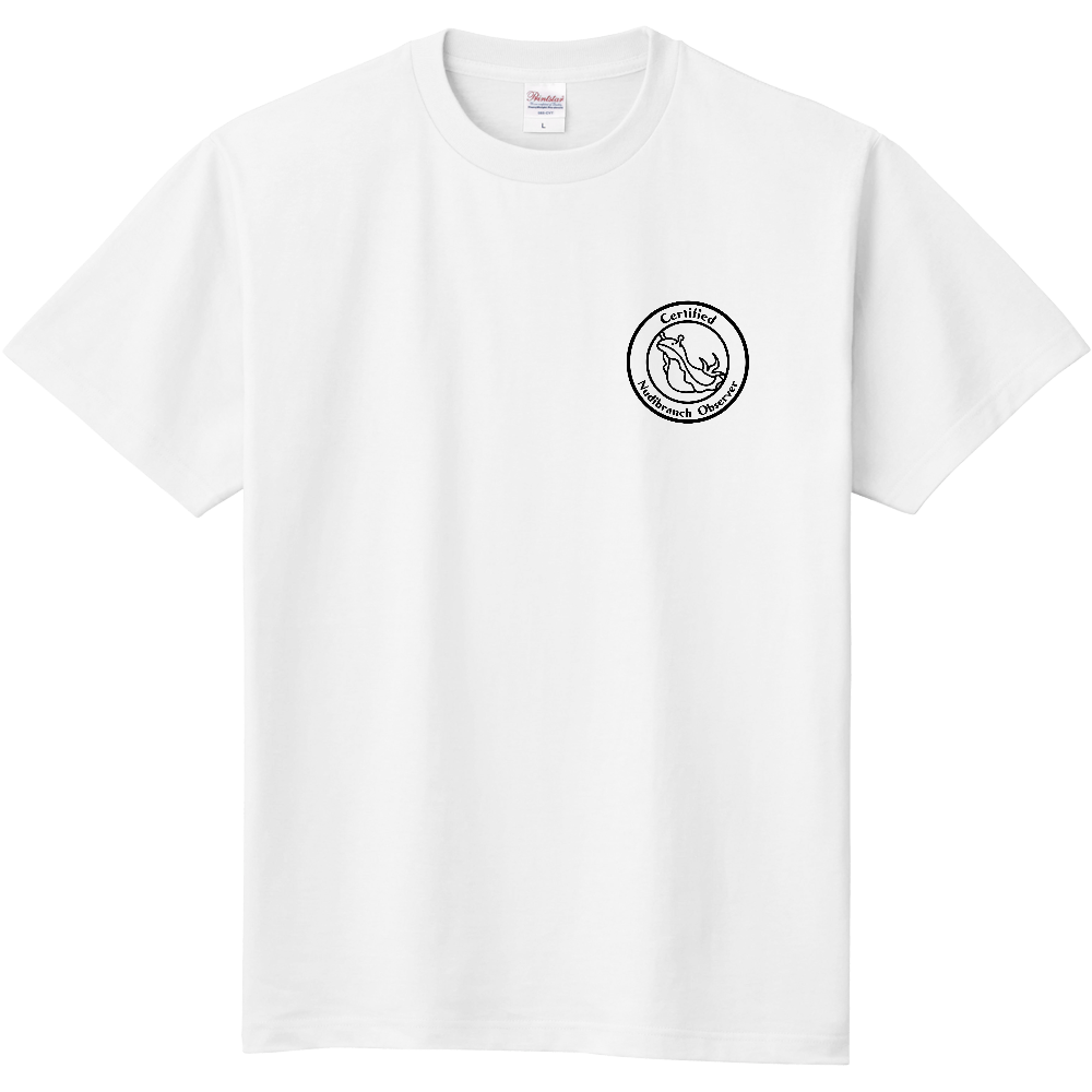 ウミウシTシャツ（黒文字）