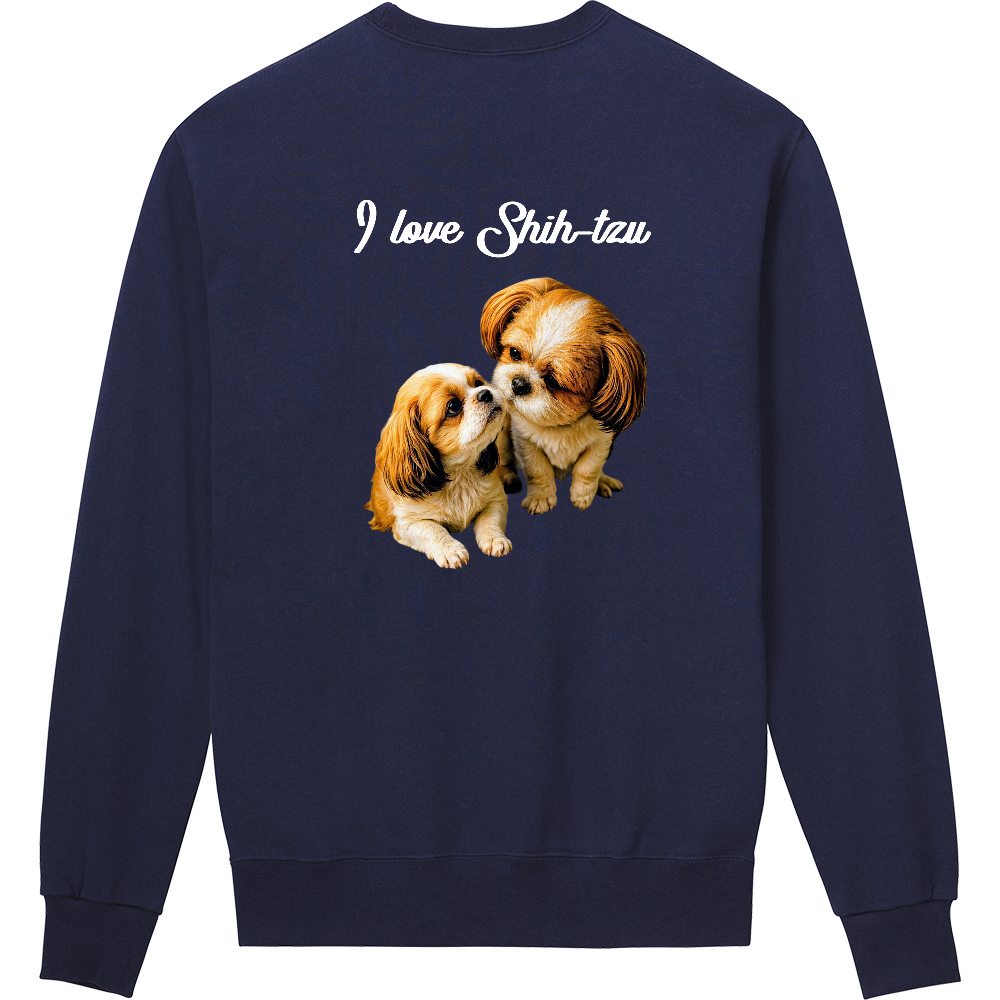 裏毛トレーナー(I love shihtzu濃色)