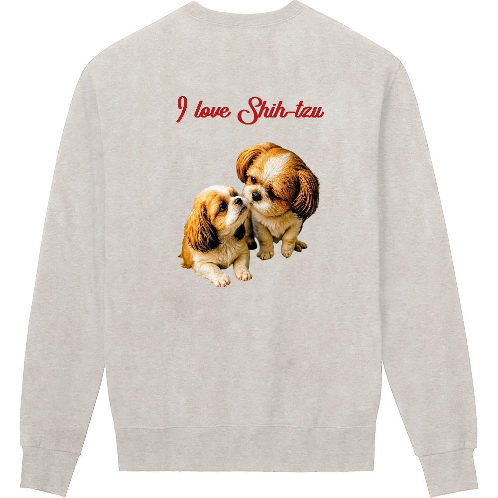 裏毛トレーナー(I love shihtzu淡色)