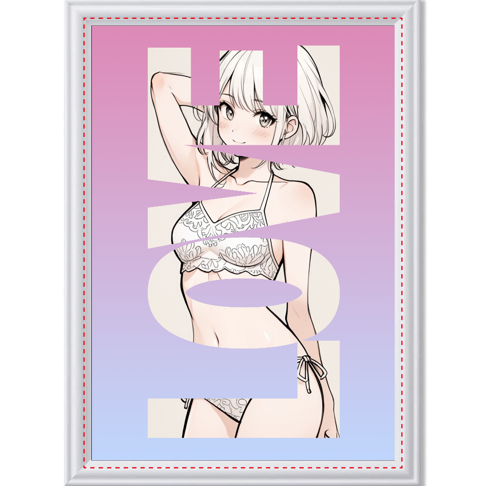 LOVE美少女のアートパネル