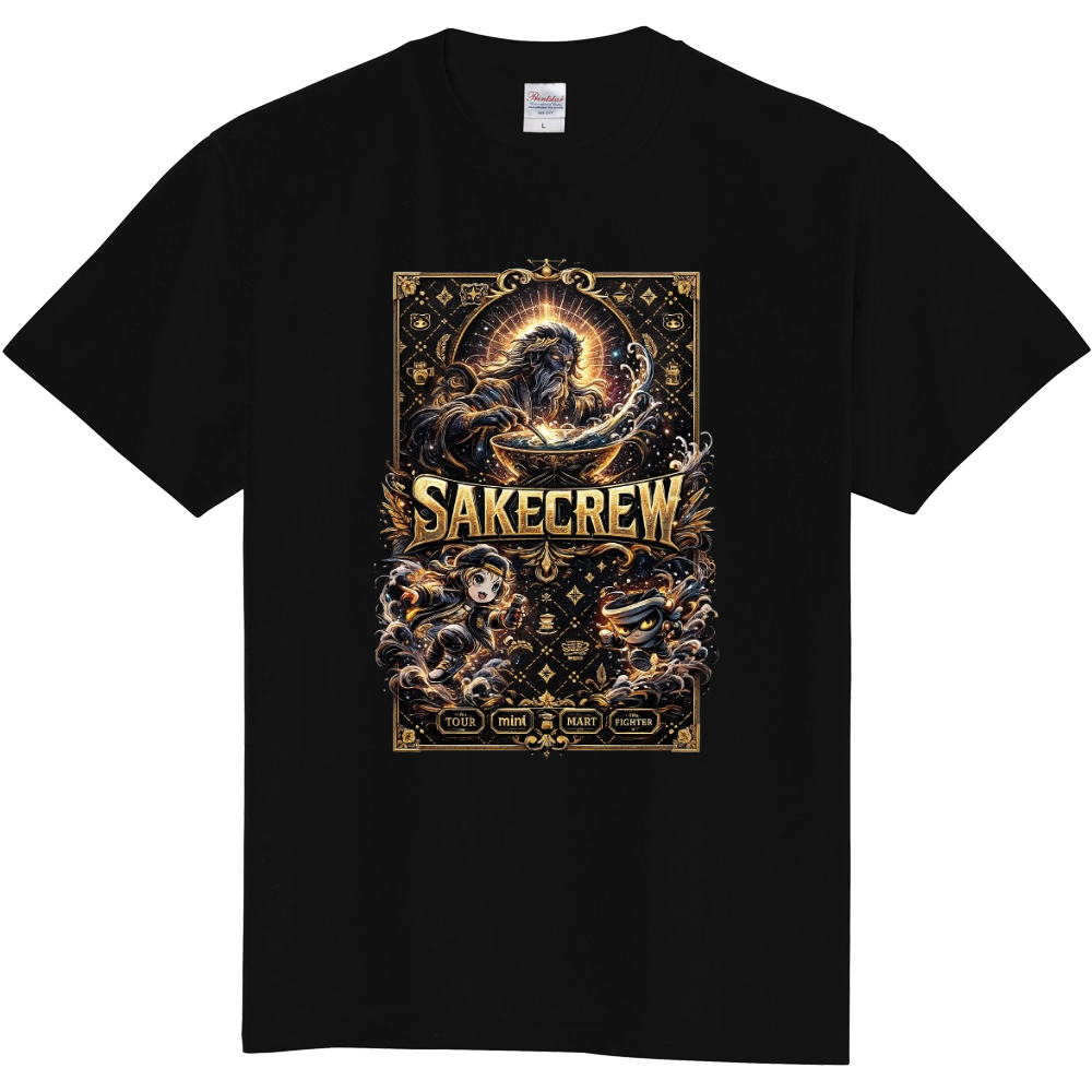 SAKECREW – “GOLDEN MONOGRAM ROYAL” プレミアムアートTシャツ