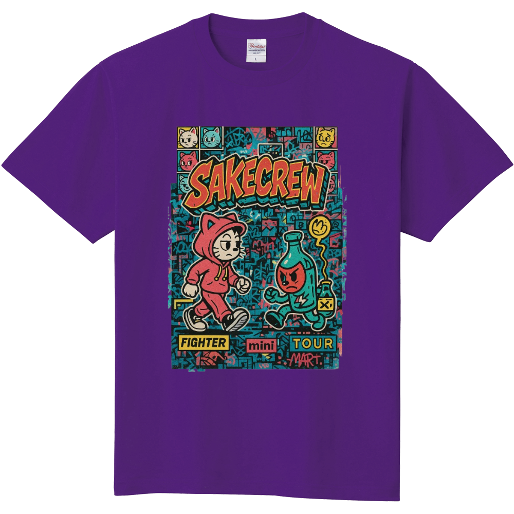 サケクルー STREET BEATS” グラフィティアートTシャツ