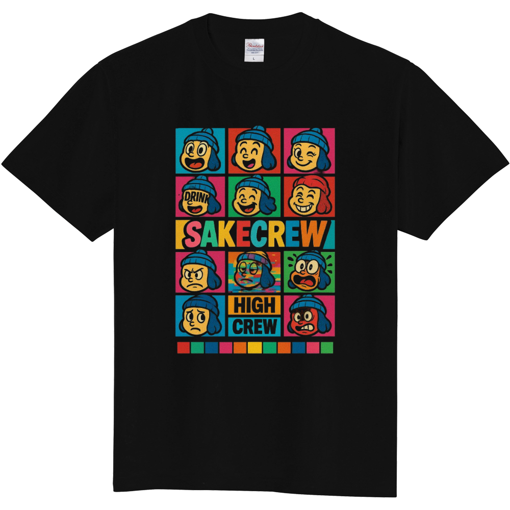 SAKECREW – “POP PANEL” カラフルアートTシャツ