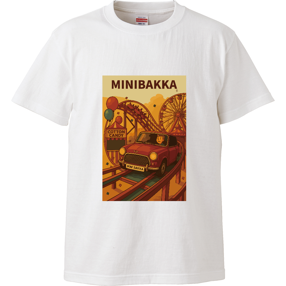 MINIBAKKAオリジナルTシャツ(遊園地/クラシック)