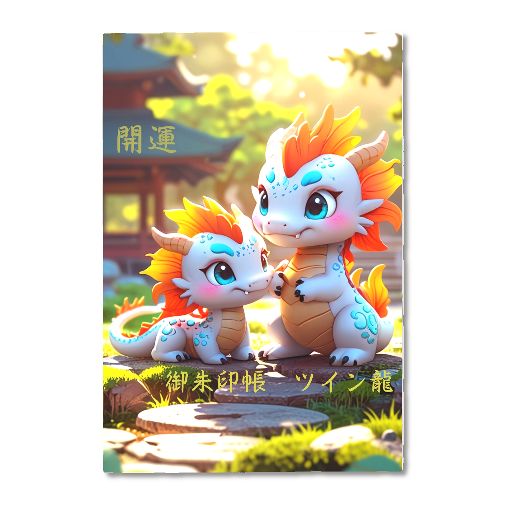 開運龍神　御朱印帳　ツイン龍