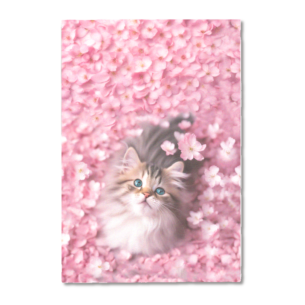 猫と桜♡御朱印帳(両面印刷)