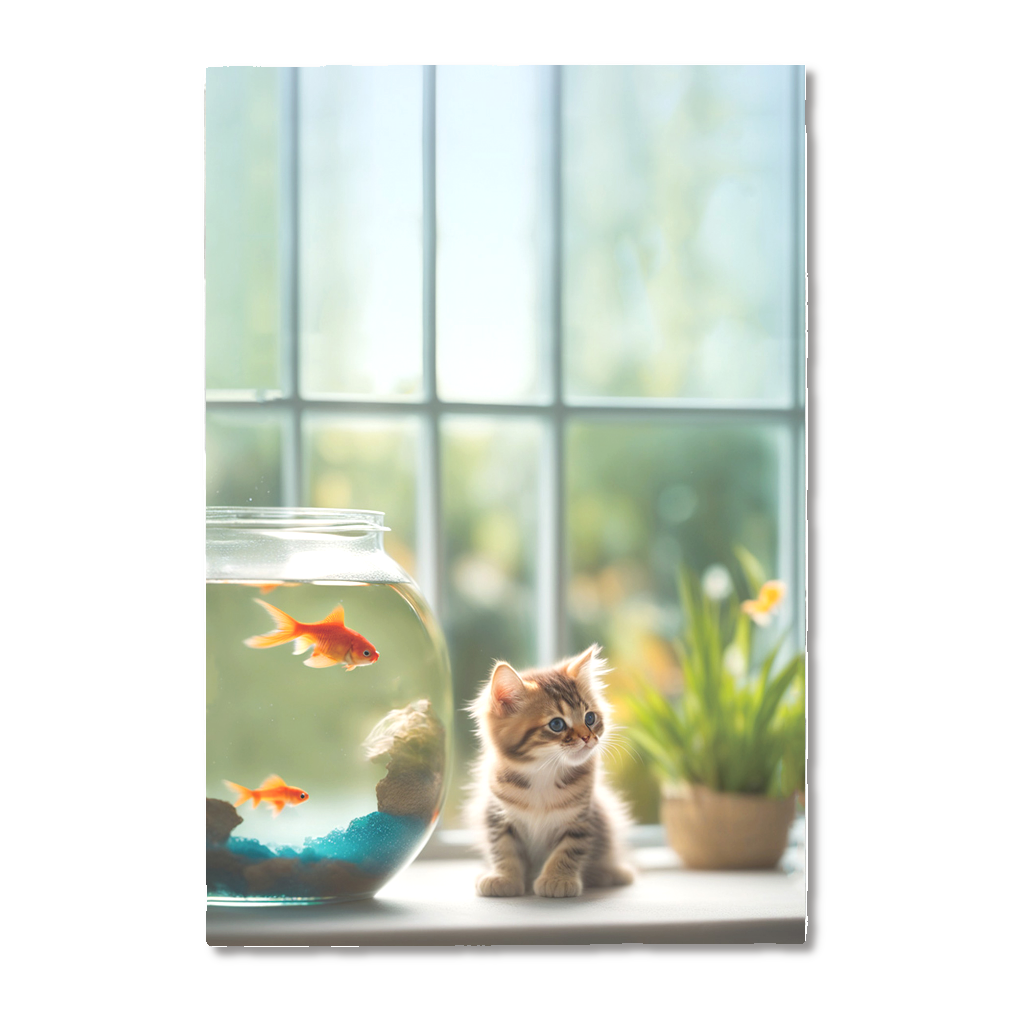 猫と金魚♡御朱印帳(両面印刷)