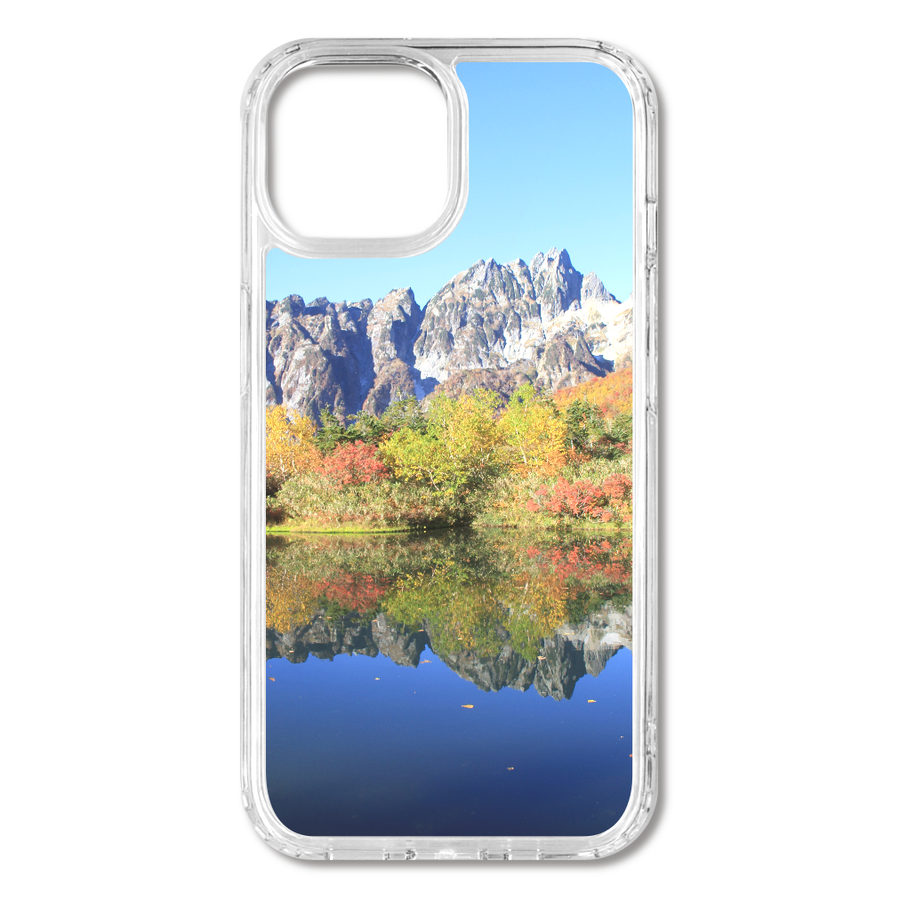 裏剱岳と紅葉と仙人池　iPhone15 MagSafe対応 耐衝撃クリアケース