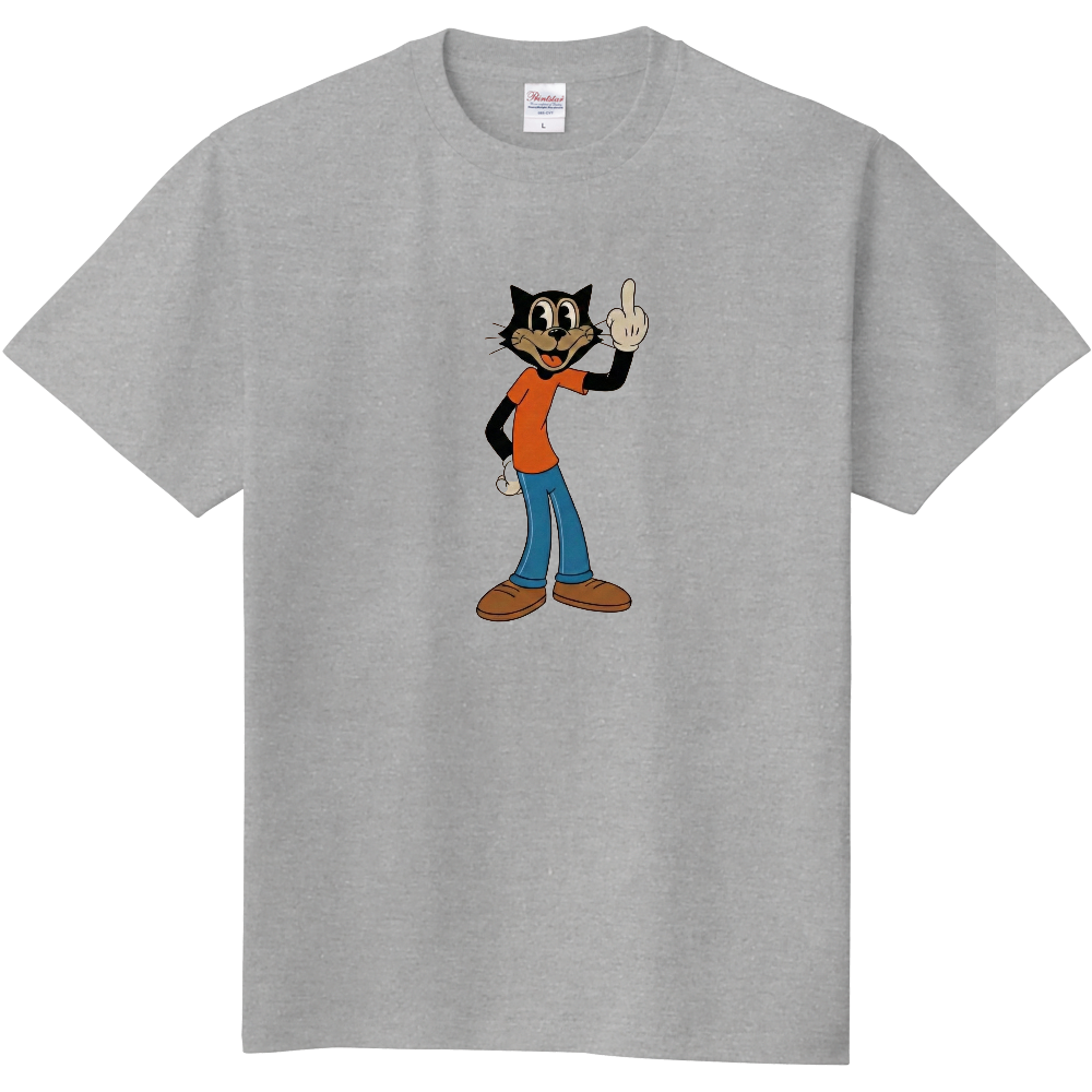 挑発する昭和ネコのTシャツ