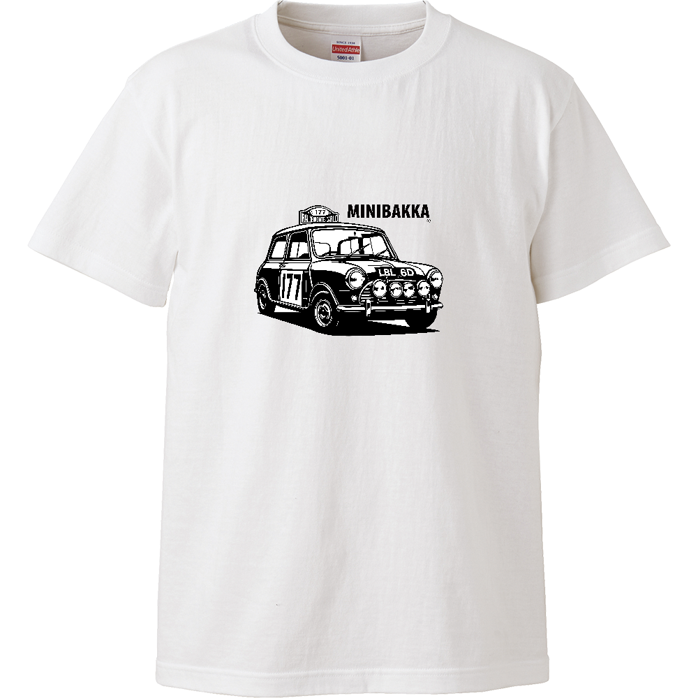 MINIBAKKAオリジナルTシャツ(モンテカルロ/白)