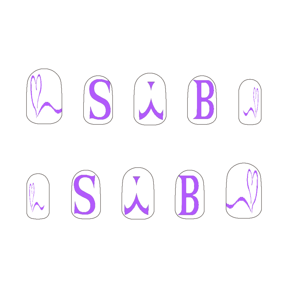 ハート4　2509　ネイルチップSS