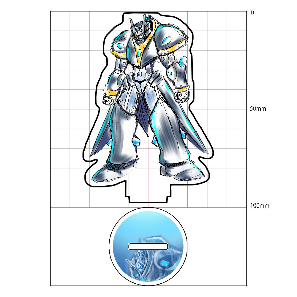 ロストランドアドベンチャー　アクリルスタンドシリーズ　巨神ジンドウ　ラフ画Ver