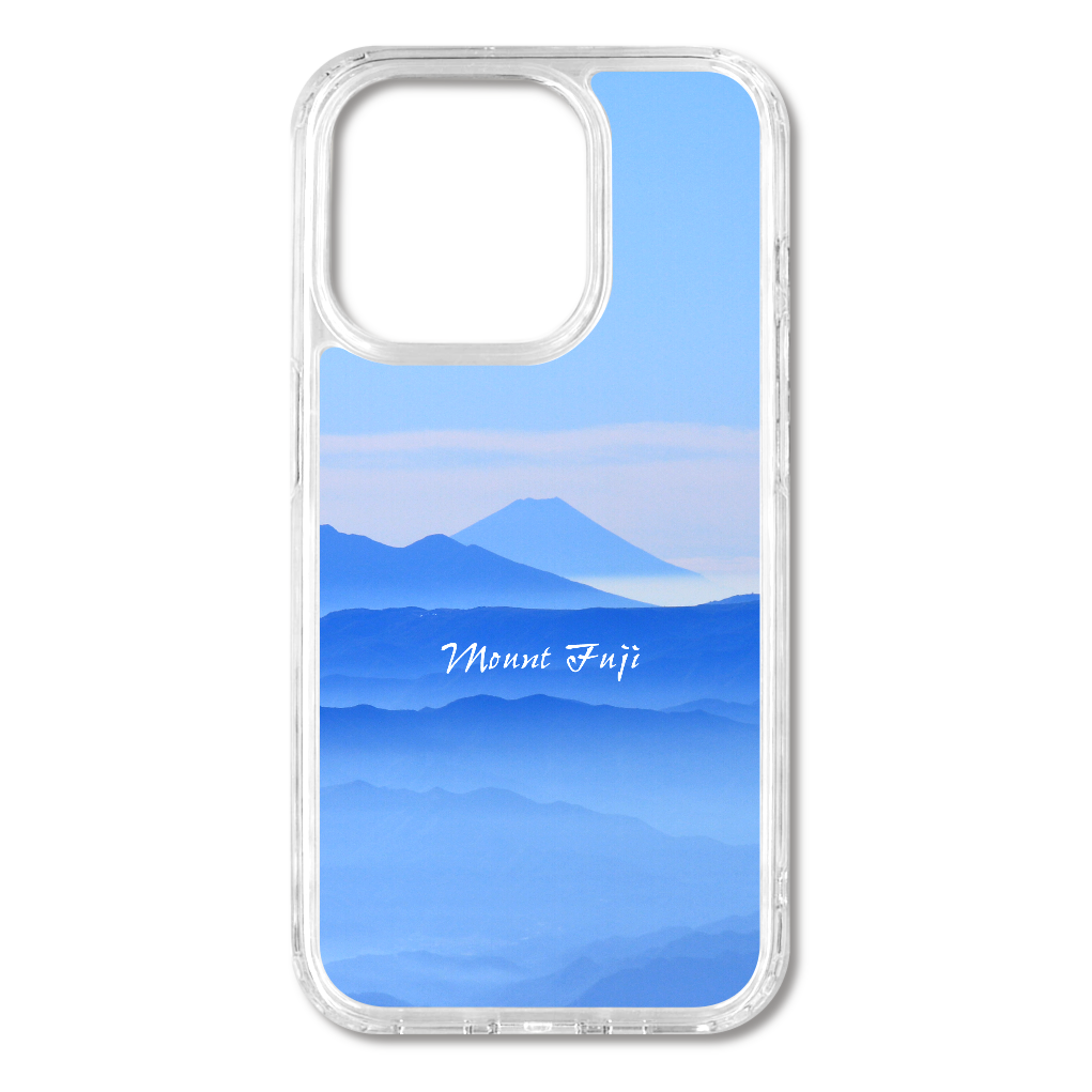 青富士(富士山)　iPhone15Pro MagSafe対応 耐衝撃クリアケース　sq-ip-hc-0001