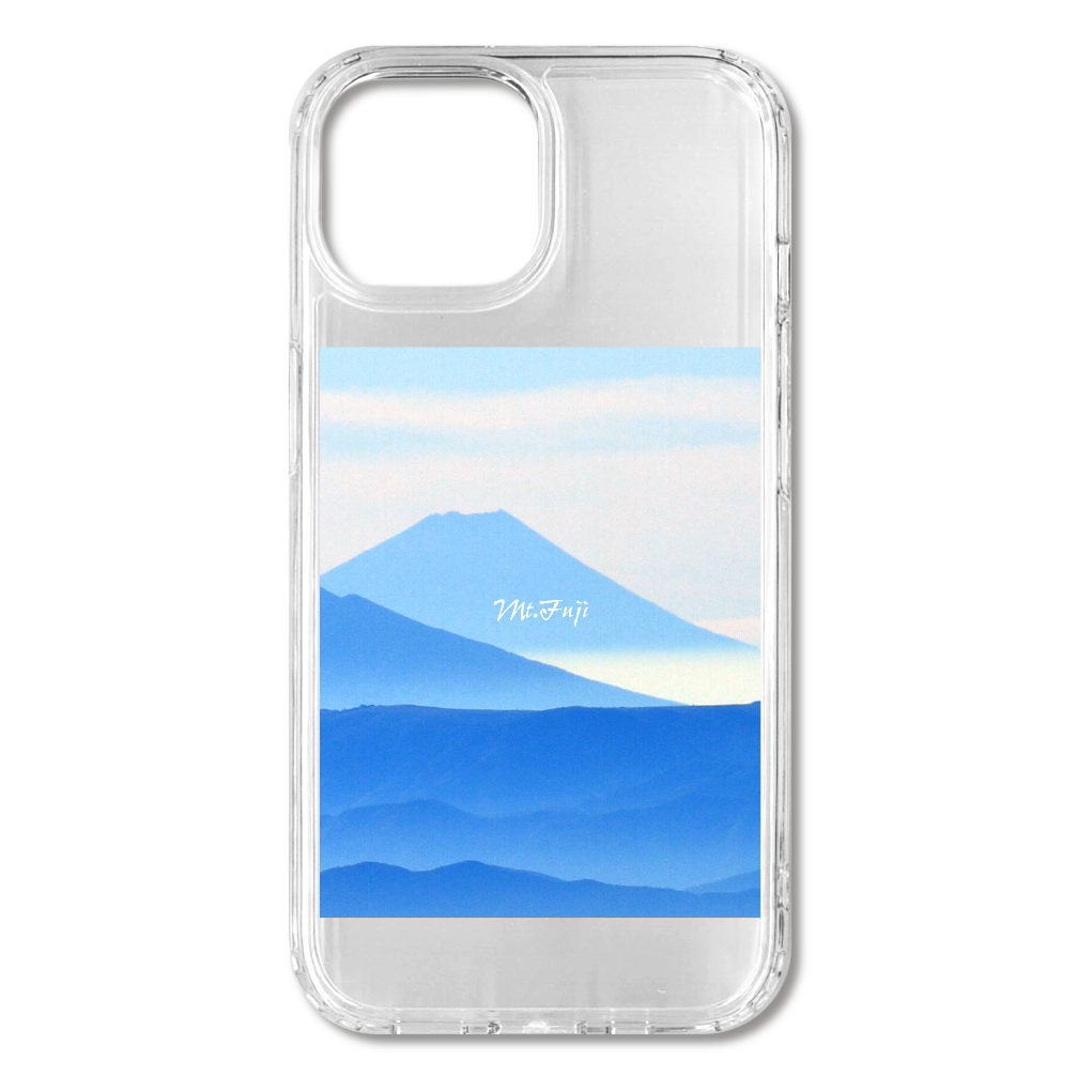 Mt.Fuji 青富士1　iPhone15 MagSafe対応 耐衝撃クリアケース
