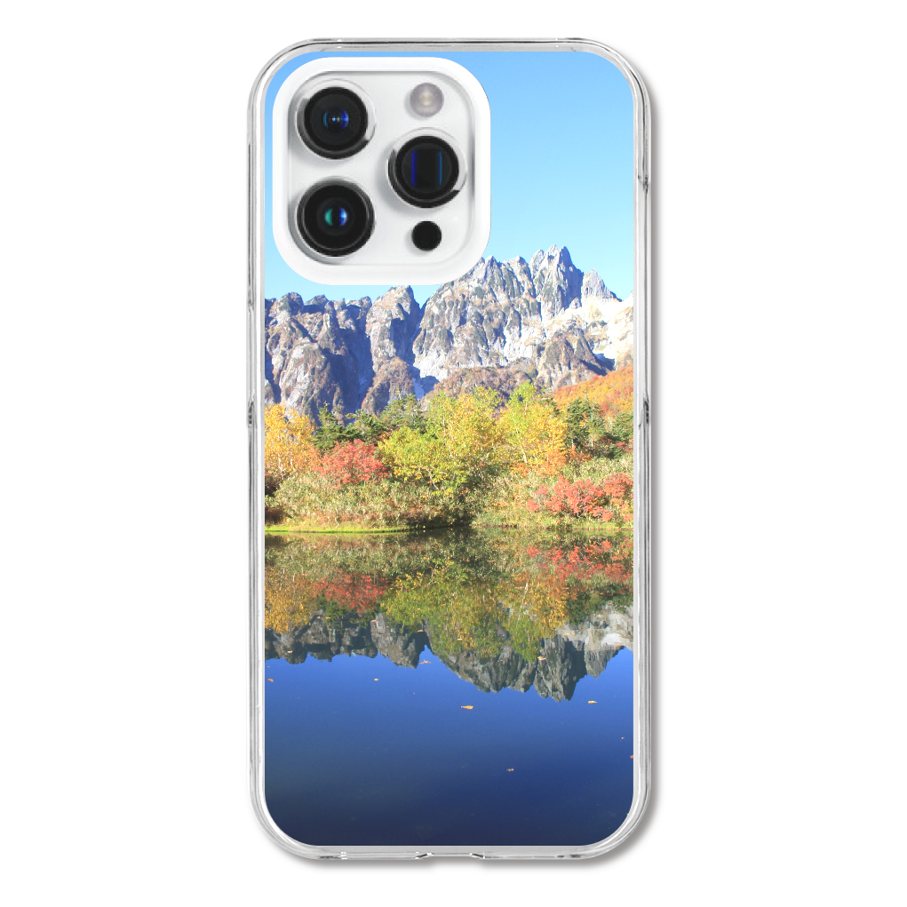 裏剱岳と紅葉と仙人池 iPhone15 Pro (透明) (ハードケース)