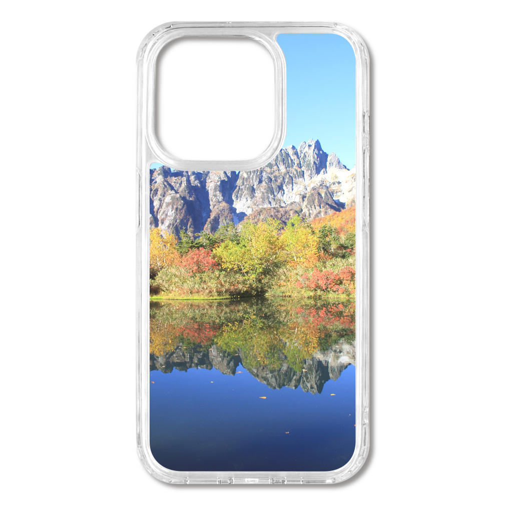 裏剱岳と紅葉と仙人池　iPhone15Pro MagSafe対応 耐衝撃クリアケース
