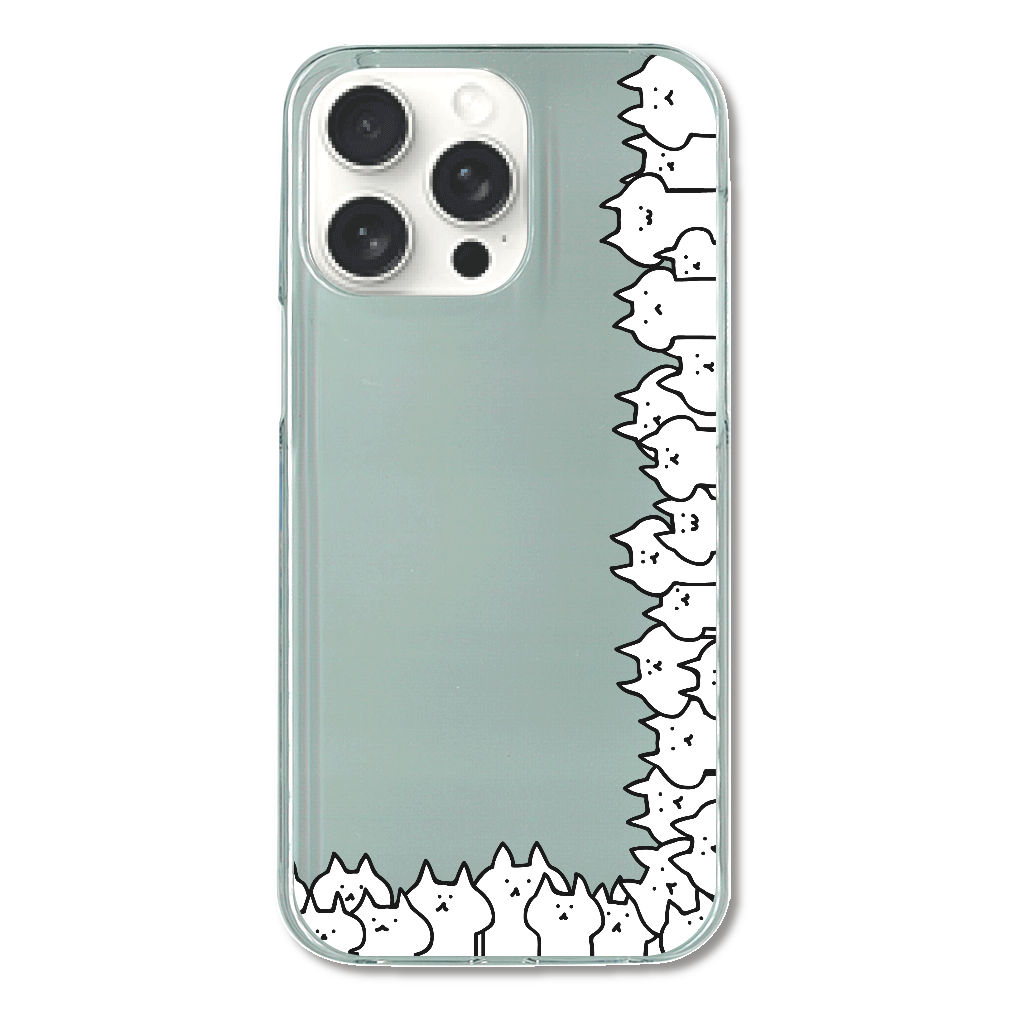 モノクロ猫枠ケース