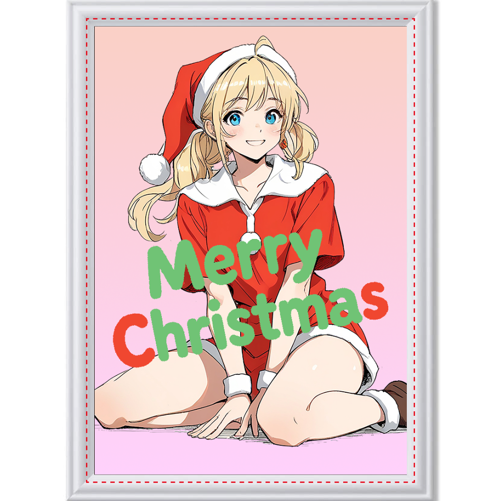 サンタコス美少女のアートパネル