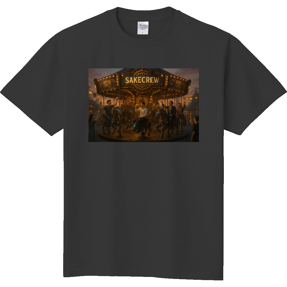 サケクルー　メカニックメリーゴーランドTee