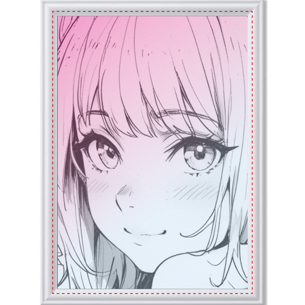 美少女のアートパネル