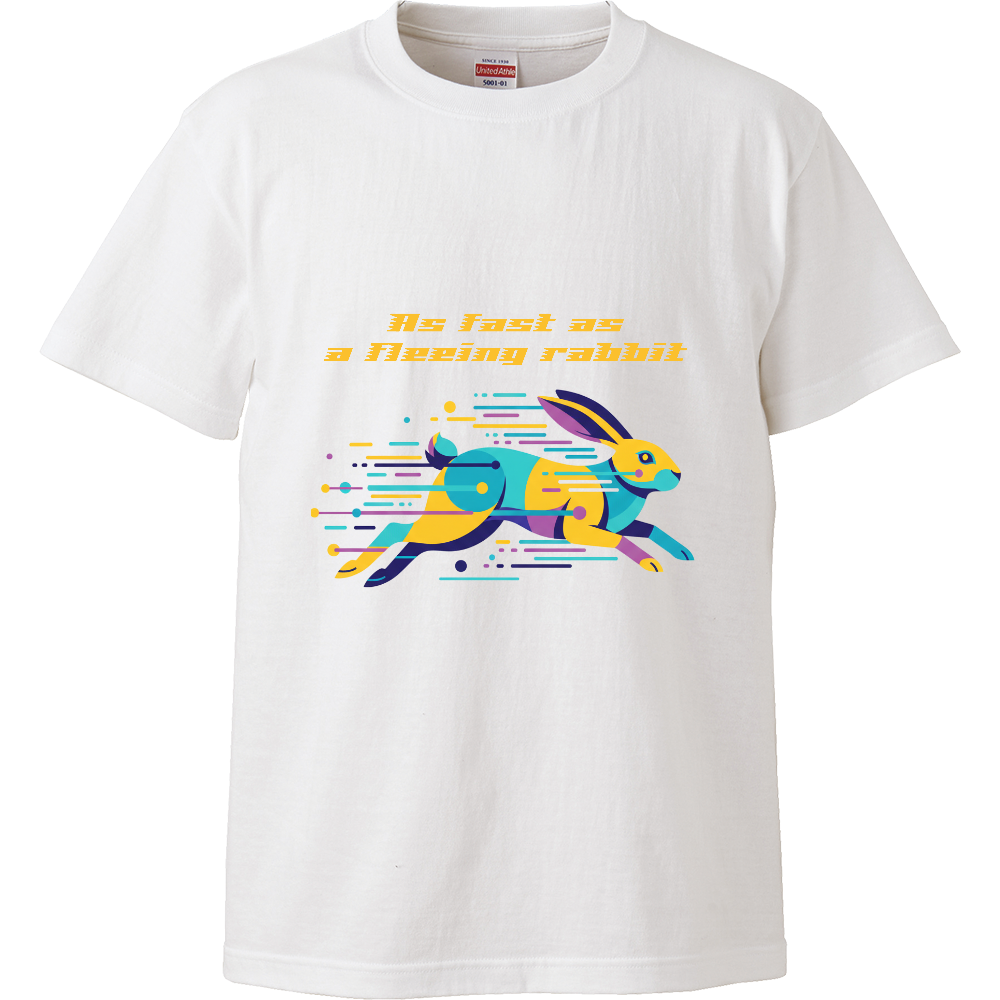 [Tシャツ] As fast as a fleeing rabbit