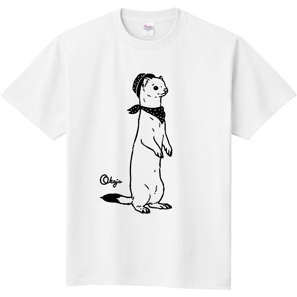 おしゃれなおこじょくん(モノクロver)