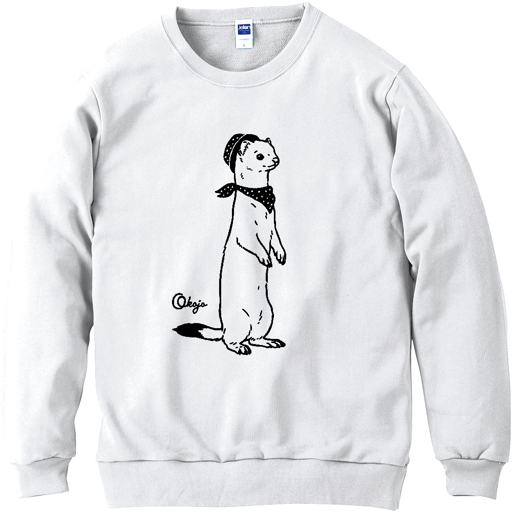 おしゃれなおこじょくん(モノクロver)