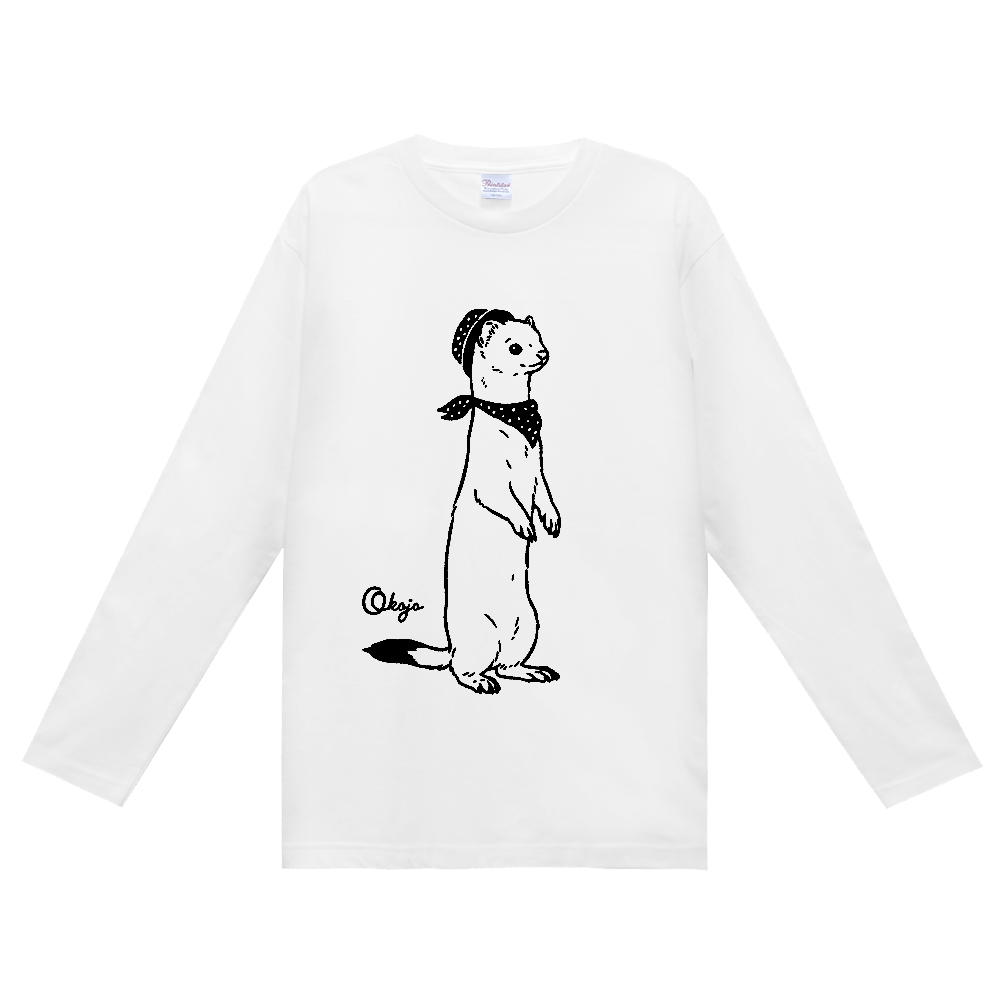 おしゃれなおこじょくん(モノクロver)